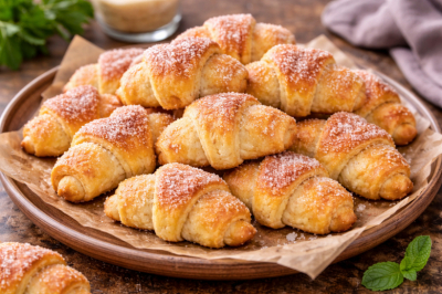 Когда гости на пороге, спасаюсь творожными &laquo;Рогаликами&raquo;. Тесто без дрожжей, начинка из сахара с корицей &mdash; улетают мгновенно