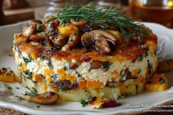 Обжариваю шампиньоны и приятного аппетита. Салат &laquo;Грибы под шубой&raquo; &mdash; ему нет равных