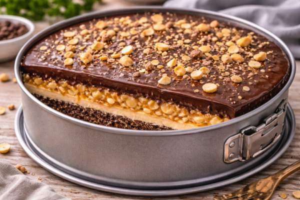 Торт-лентяй &laquo;Сникерс&raquo;, с ним даже духовку включать не потребуется. Делаем быстренько и наслаждаемся