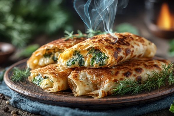 Эти пирожки из лаваша &mdash; настоящее спасение, когда нужно быстро приготовить вкусный завтрак. Яйца, сыр, зелень в хрустящем конвертике