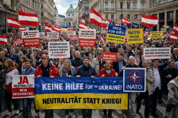 В Вене прошел митинг против помощи Украине