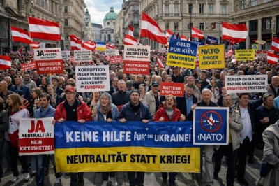 В Вене прошел митинг против помощи Украине