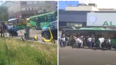 В аварии с автобусом в Алматы пострадали 25 человек, один скончался до приезда скорой помощи