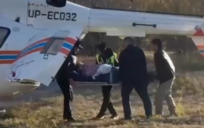 Экстренно, на вертолете, доставили беременную из района в Актобе