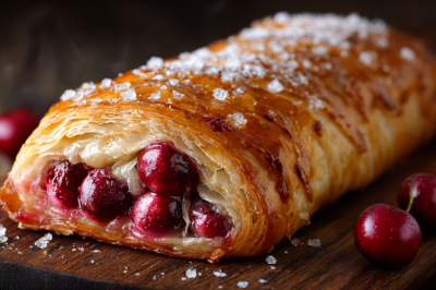 Замороженная вишня и пачка слоеного теста: идеальный сладкий рулет