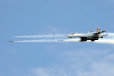 Российский Су-35С сбил два украинских Су-27 тремя ракетами
