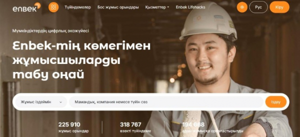 Работодатели разместили более 104 тысяч вакансий на бирже труда Enbek.kz