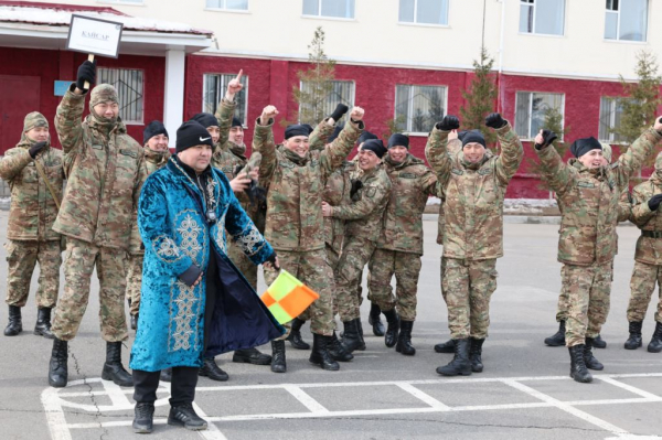 В воинской части 5573 Нацгвардии прошла военно-спортивная эстафета в честь Наурыза