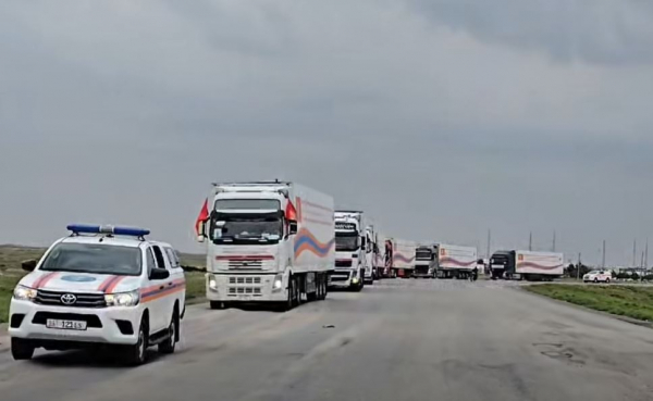 Гуманитарный караван Кыргызстана прибыл к границе Ирана