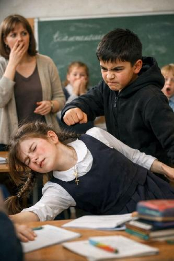 В Подмосковье сын мигрантов из Средней Азии ударил кулаком в лицо дочь православного священника