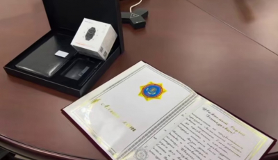 В Кокшетау наградили очевидца за мужественный поступок