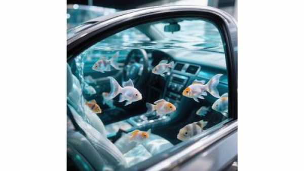 В одной из гостиниц Ялты рыбок поселили в автомобиль