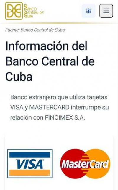Санкции США приводят к приостановке работы Visa и Mastercard на Кубе